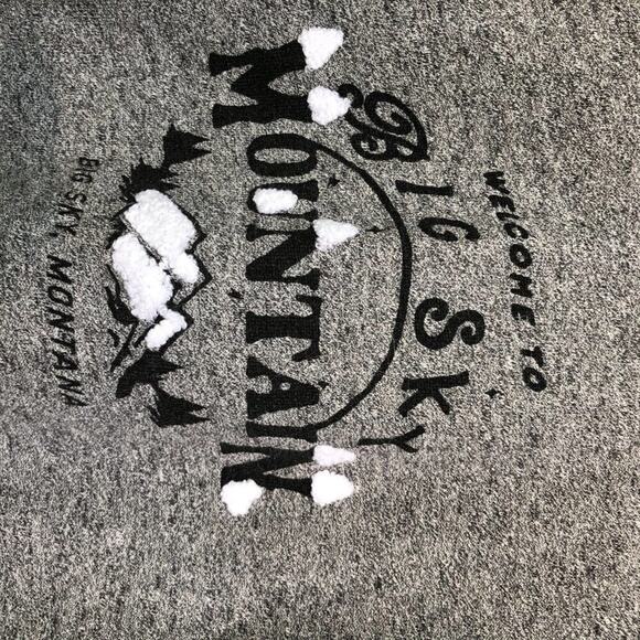 Madewell Pullover Big Sky Montana Postcard Crop Sweatshirt Crew Grey xxs - Picture 4 of 7